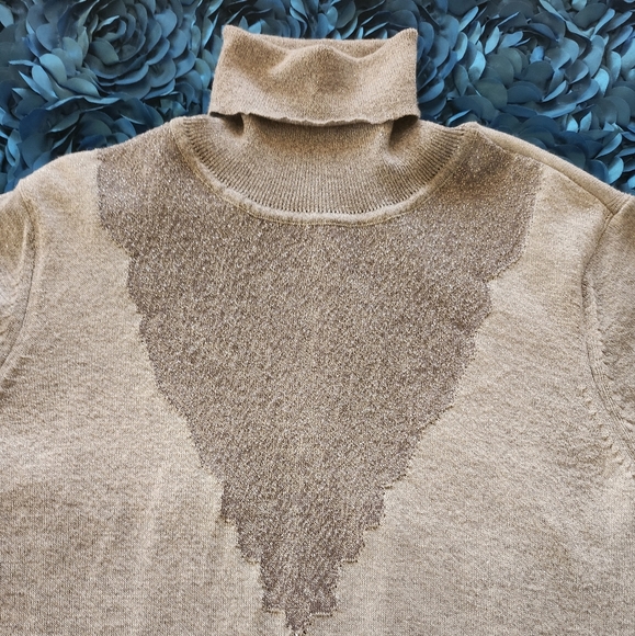 Simply Vera Vera Wang Knit Metallic Short Sleeve Top - Picture 1 of 9